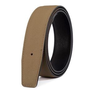 Replacement Belt Cowhide Genuine Leather Reversible Belt Strap For 6417